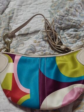 Coach Multicolor Geometric Shoulder Bag